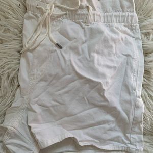 White denim shorts